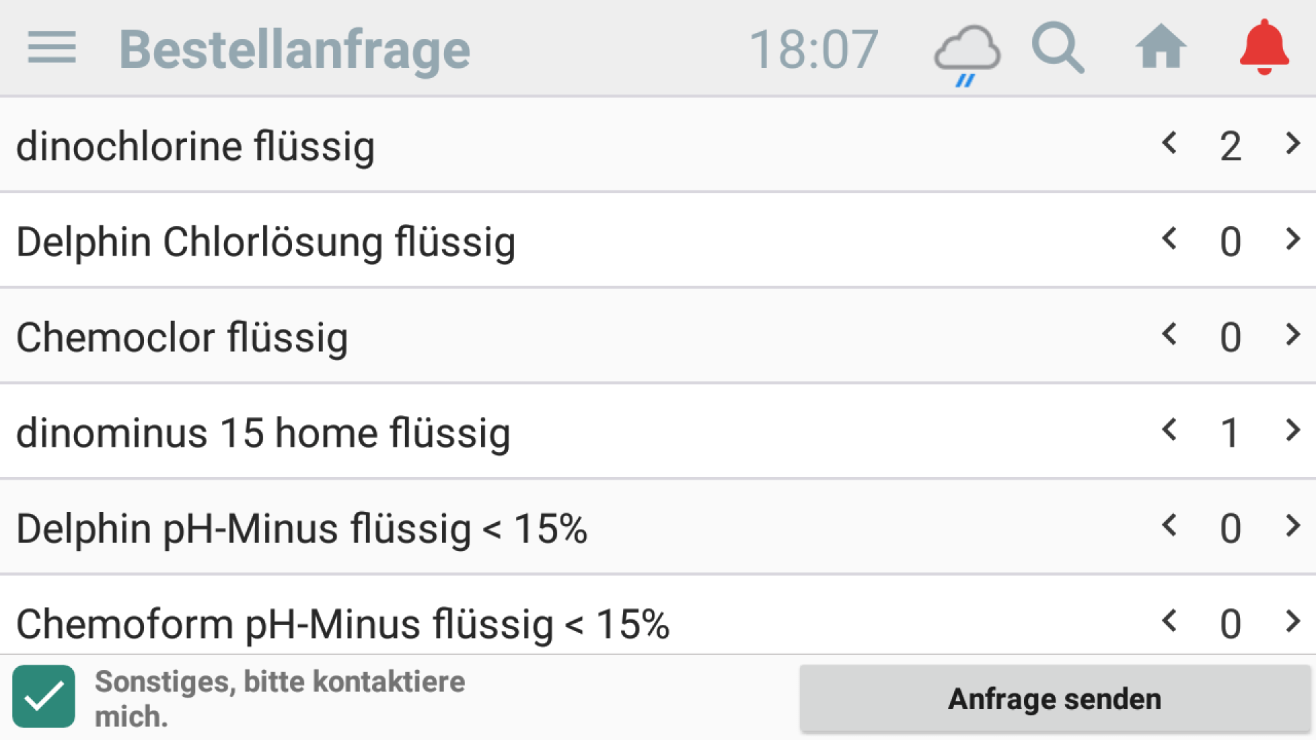 Bestellanfrage
